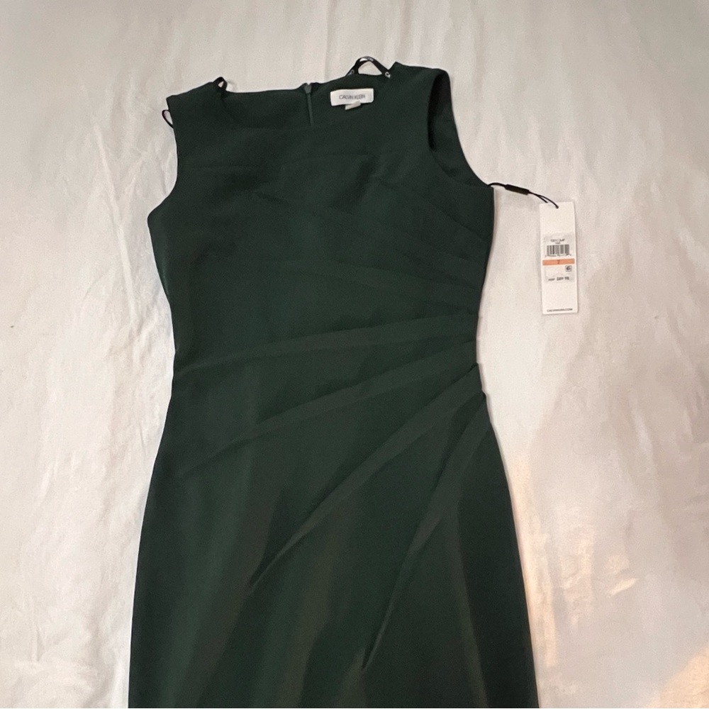 Green Calvin Klein Sheath Dress